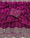 Mikita Pure Fandy Chiffon Silk Embroidery Work Saree Wholesale Market In Surat
